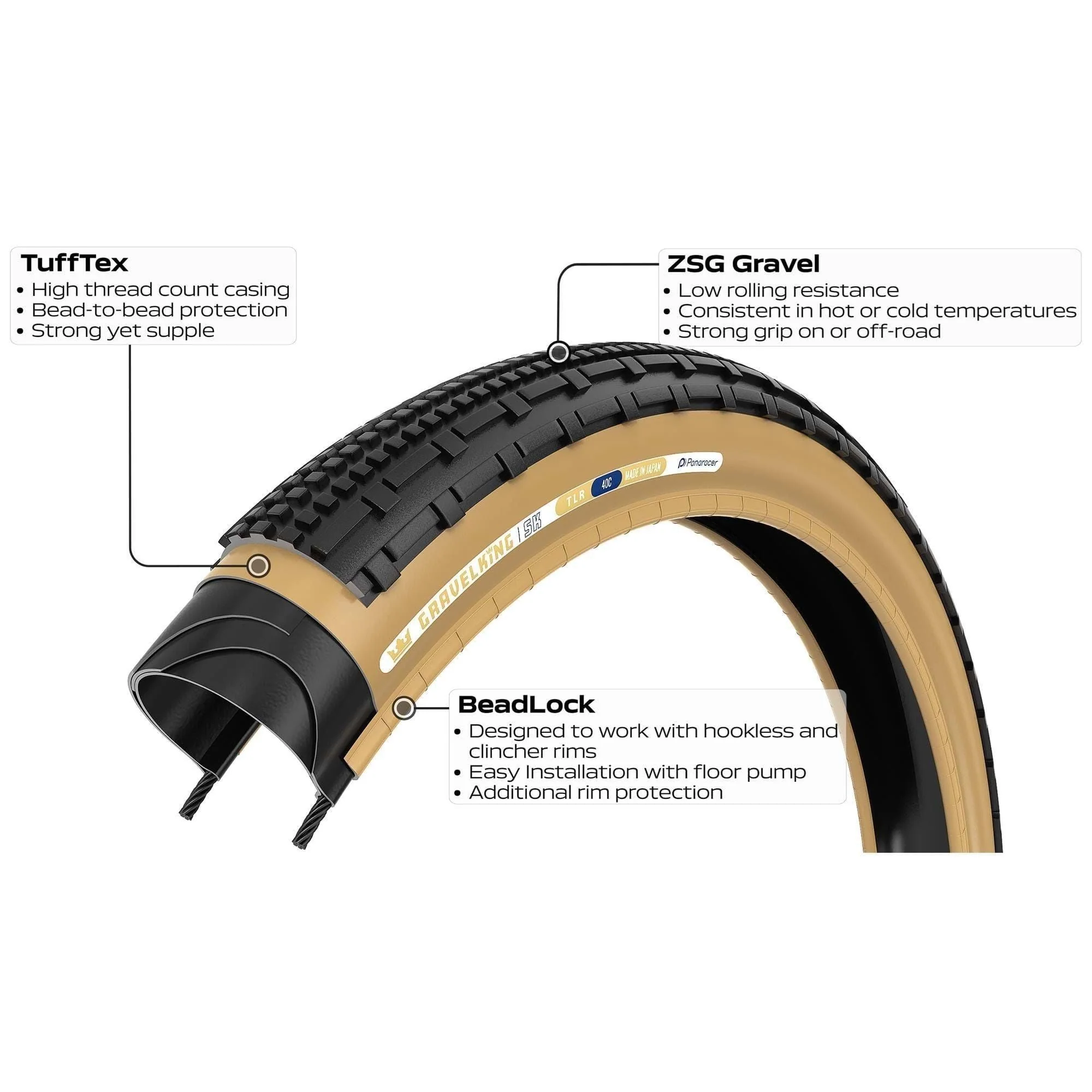 Panaracer GravelKing SK TLR 700c Gravel Tyre - Image 5